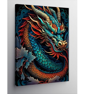 Kanvas Tablo Mistik Dragon Ejderha
