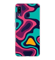 Samsung Galaxy M10s Kapak Renkli Desen Tasarımlı Şeffaf Silikon Kılıf