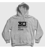 Presmono Unisex Gri Cover 30 Seconds To Mars Kapüşonlu Sweatshirt 377588tt (Gri)