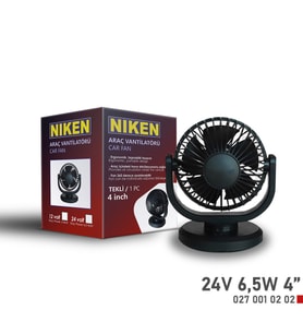 Niken Küçük Tek Başlı 24V Vantilatör 4 Inç 6,5W (Karışık)