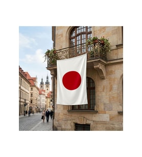 Japonya Bayrağı Premium Raşel Kumaş 150x225 Cm