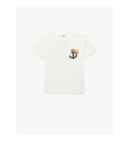 Koton Baskılı Ekru Erkek Çocuk T-Shirt 6SKB10171TK