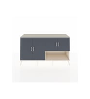 Kronos Konsol 6 Raflı 4 Kapaklı 176x59x99 Aytaşı-Antrasit/Çam