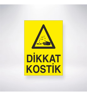 Dikkat Kostik 21x28 Arkası Yapışkanlı Levha