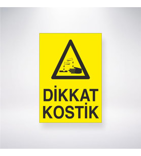 Dikkat Kostik 21x28 Arkası Yapışkanlı Levha