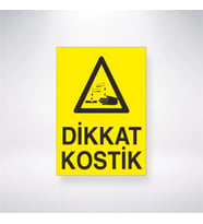 Dikkat Kostik 21x28 Arkası Yapışkanlı Levha