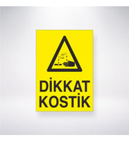 Dikkat Kostik 21x28 Arkası Yapışkanlı Levha