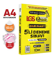 2027 LGS 8. Sınıf Deneme Paketi Yazarlar Karması SARI PAKET Tüm Konuları Kapsar Yeni Nesil Sorular