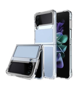 Galaxy Z Flip 4 Kılıf Zore Vonn Şeffaf Sert Silikon Kılıf (Renksiz)