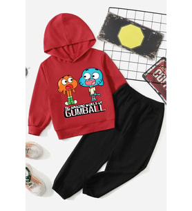 Çocuk Gumball Eşofman Takımı (Siyah)