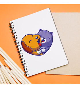 Kedi Köpek Tasarımlı Defter