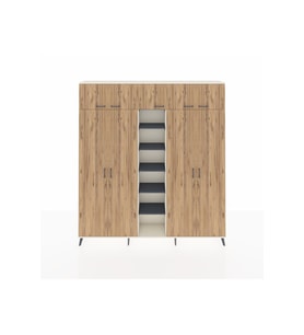 Arges Dolap 12 Raflı 9 Kapaklı 2 Askılı 220x30x243 Aytaşı-Çam/Antrasit