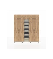 Arges Dolap 12 Raflı 9 Kapaklı 2 Askılı 220x30x243 Aytaşı-Çam/Antrasit
