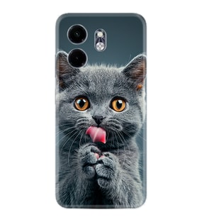 Infinix Smart 9 Kılıf Boutique Baskılı Resimli Komik Kedi Pcode -008