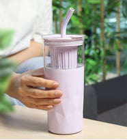 Cam Detox Pipetli Termos 650 ml (Lila)