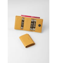 Cengiz Pakel Hakiki Deri Gizli Mıknatıs Detaylı Unisex Cüzdan - 13708 - Hardal/Kahve