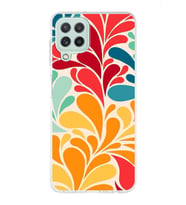 PrintiFy Samsung Galaxy M22 ile Uyumlu 1mm Slim Fit Retro Renkler 5 Baskılı Şeffaf  Kılıf