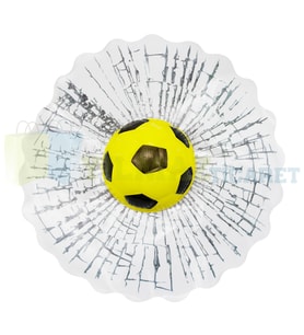 Araba Cam Futbol Topu Arka Cam Oto Sticker 3d Yapıştırma Sarı Siyah Renk Yüksek Kalite 17 x 17 Cm