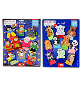 2 Set - 20 Parça Tox Masal Kahramanları ve Vahşi Hayvanlar Parmak Kukla T782 T225