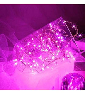 BATTERY PİNK LED LİGHT 10 METRE PİLLİ PEMBE LED IŞIK PEMBE PİLLİ IŞIK KIR DÜĞÜNÜ GELİN YOLU IŞIĞI