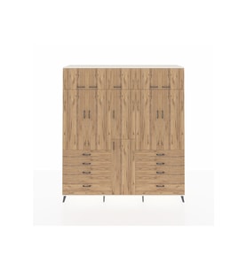 Hyperion Gardrop 8 Raflı 8 Çekmeceli 3 Askılı 220x44x243 Aytaşı-Çam/Çam