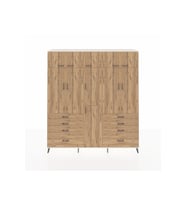 Hyperion Gardrop 8 Raflı 8 Çekmeceli 3 Askılı 220x44x243 Aytaşı-Çam/Çam