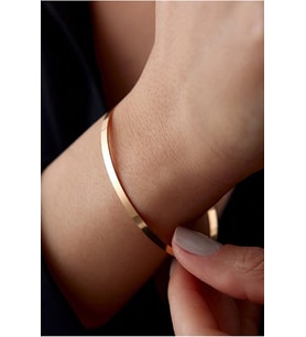 14 K Rose Gold Kaplama 925 Ayar Gümüş Ajda Bilezik