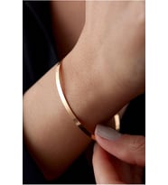 14 K Rose Gold Kaplama 925 Ayar Gümüş Ajda Bilezik
