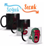 Portugal Fan Sihirli Kupa Bardak Porselen