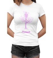 Namaste Beyaz Kadın Tshirt