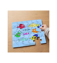 Renkli Balıklar Tasarımlı 24 Parça Ahşap Çocuk Puzzle MPK1025