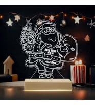 Noel Baba Tasarımlı İsme Özel 3D Lamba