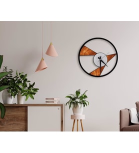 BK Gift Dekoratif 45cm Ahşap Duvar Saati-131