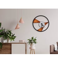 BK Gift Dekoratif 45cm Ahşap Duvar Saati-131