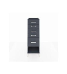 Kronos Dolap 5 Çekmeceli 44x59x134 Antrasit-Antrasit