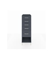 Kronos Dolap 5 Çekmeceli 44x59x134 Antrasit-Antrasit