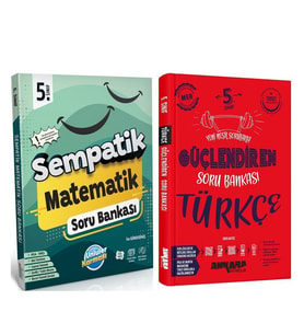 Ünlüler Karması 5. Sınıf Matematik Sempatik ve Ankara Yayıncılık Türkçe Soru Bankası Seti 2 Kitap