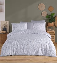 Karden Flower Dream Cotton Orbit Mavi %100 Pamuk Poplin Çift Kişilik Nevresim Takımı