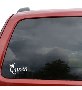 Queen kraliçe Sticker Yapıştırması 20Cm beyaz Renk