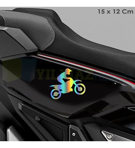 Motosiklet Hologram Motosiklet Sticker Araba Etiket Çıkartma Renkli Etiket Çıkartma 15 x 12 Cm