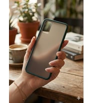 Oppo A92 / Oppo A72 / Oppo A52 Kılıf Fri Mat Yüzey Renkli Kenar Kılıf (Yeşil)