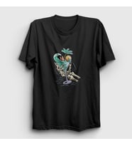 Presmono Unisex Siyah Summer Cocktail T-Shirt 290560tt