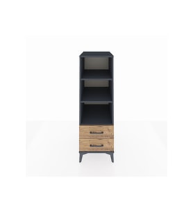 Kronos Dolap 3 Raflı 2 Çekmeceli 44x59x134 Antrasit-Çam