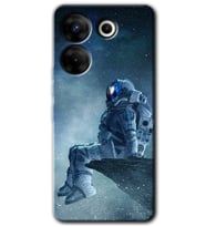Tecno Camon 20 Kılıf HD Desen Baskılı Arka Kapak - Astronot Yalnızlığı