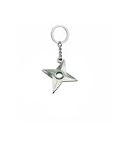 Ninja Shuriken Yıldız Figürlü Unisex Metal Anahtarlık – Anime Tarzı Tasarım