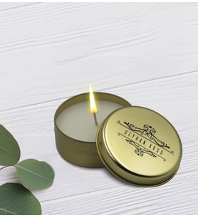 BK Gift Kişiye Özel İsimli Gold Metal Kutuda Kokulu Mum-4, Ev Hediyesi, Arkadaşa Hediye, Kokulu Mum