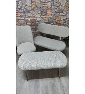 PUF BENCH KILIFI TAKIMI 2 SANDALYE 1 BECH 1 PUF