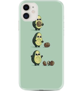 Apple iPhone 11 12 13 Mini Kılıf Desemli Silikon Avokadolar1352
