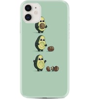 Apple iPhone 11 12 13 Mini Kılıf Desemli Silikon Avokadolar1352