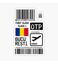 Bucharest Henri Coandă International Sticker Etiket 19CM